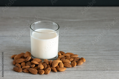 Non dairy alternative milk, vegan almond milk 