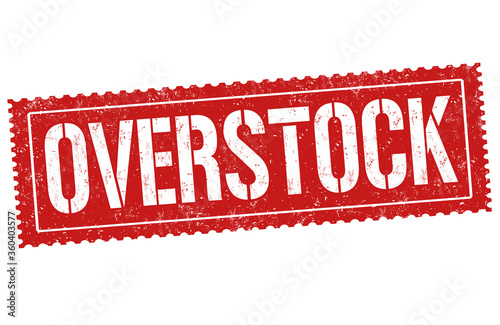 Overstock sign or stamp
