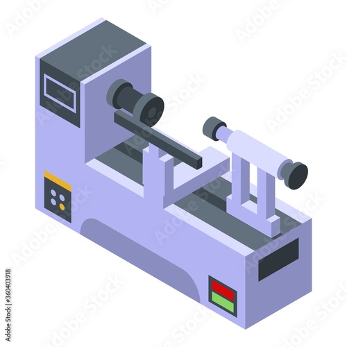 Drilling lathe icon. Isometric of drilling lathe vector icon for web design isolated on white background