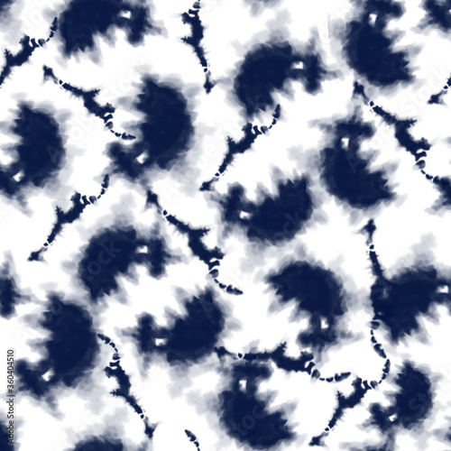 Seamless Tie dye indigo pattern background. Perfect for fabric, cushion, packaging projects.