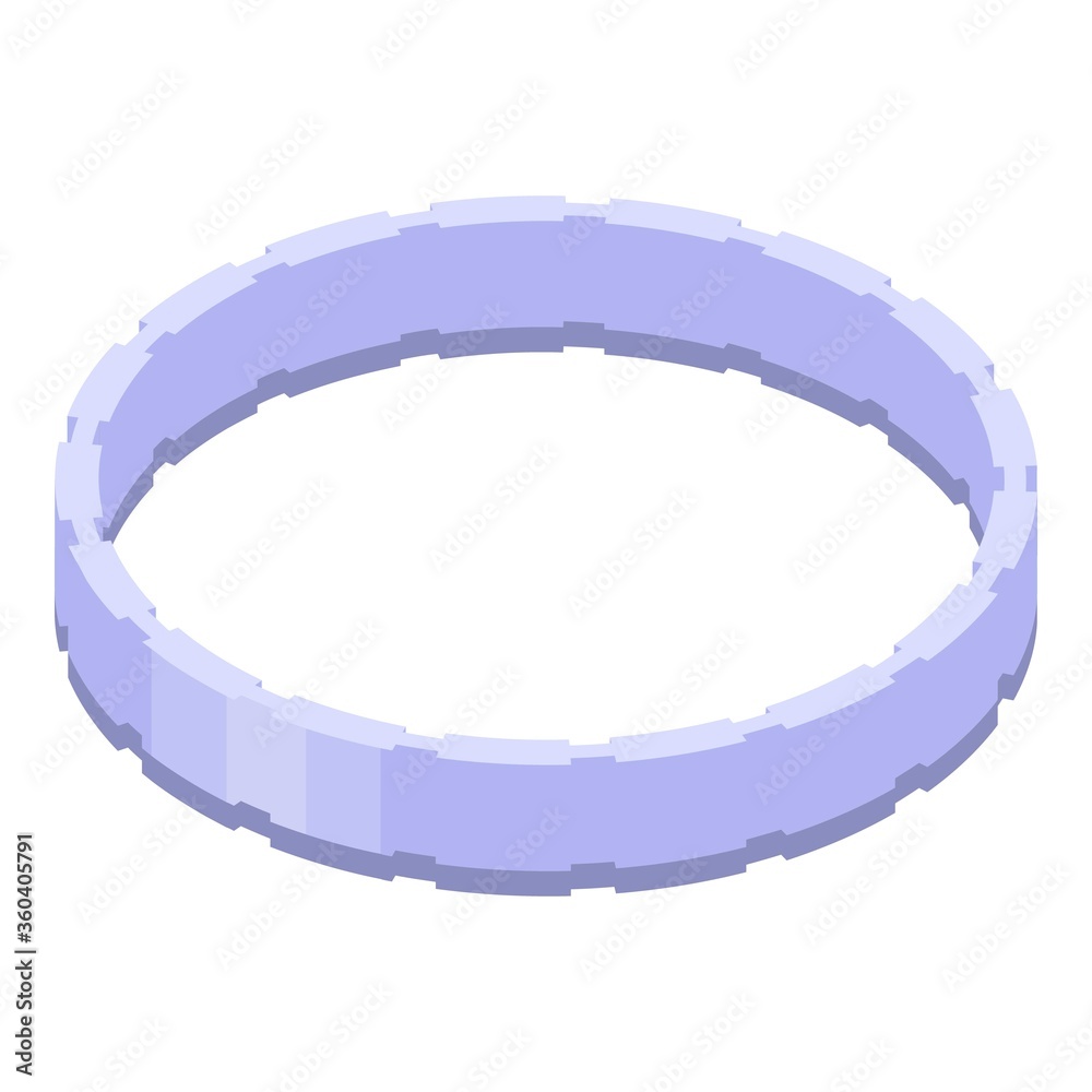 Silver ring icon. Isometric of silver ring vector icon for web design isolated on white background Silver ring icon. Isometric of silver ring vector icon for web design isolated on white background