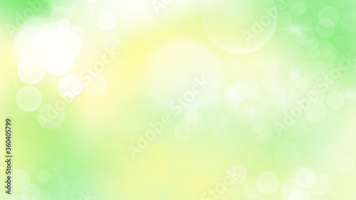 Abstract Green and Yellow blur with bokeh Background 
