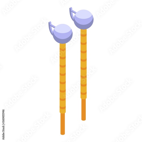 Pearl earrings icon. Isometric of pearl earrings vector icon for web design isolated on white background