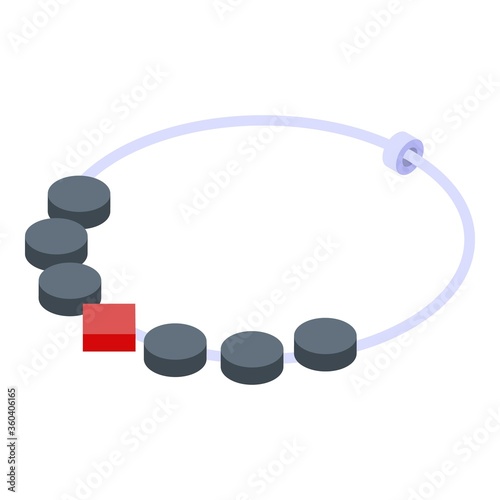 Bracelet jeweler icon. Isometric of bracelet jeweler vector icon for web design isolated on white background