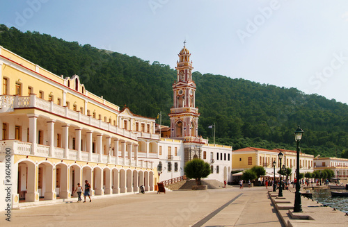 Monastery of Archangel Michael Panormitis, Symi island, Greece photo