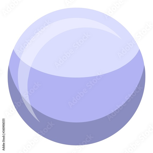 White pearl icon. Isometric of white pearl vector icon for web design isolated on white background