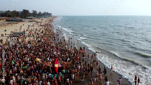 Wallpaper Mural Arambol Goa India Freak Parade Carnival at the sunset beach drone fly over Torontodigital.ca