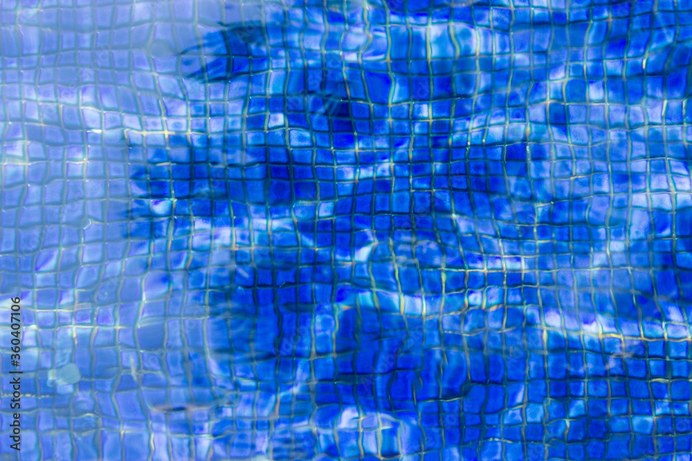 Top view swimming pool blue ripped water abstract background