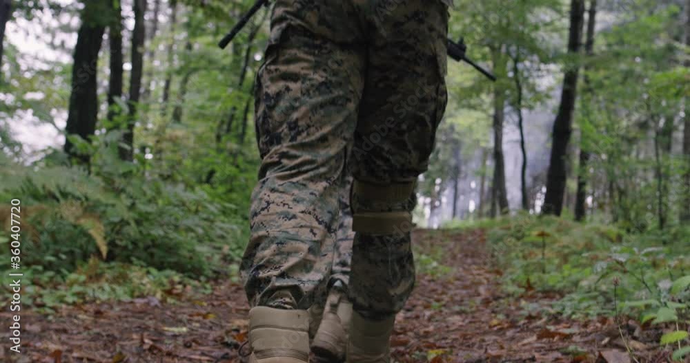 Military action in dense forest Military action in dense forest