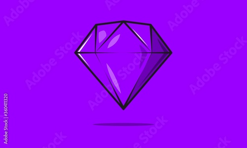 Purple ruby diamond vector illustration