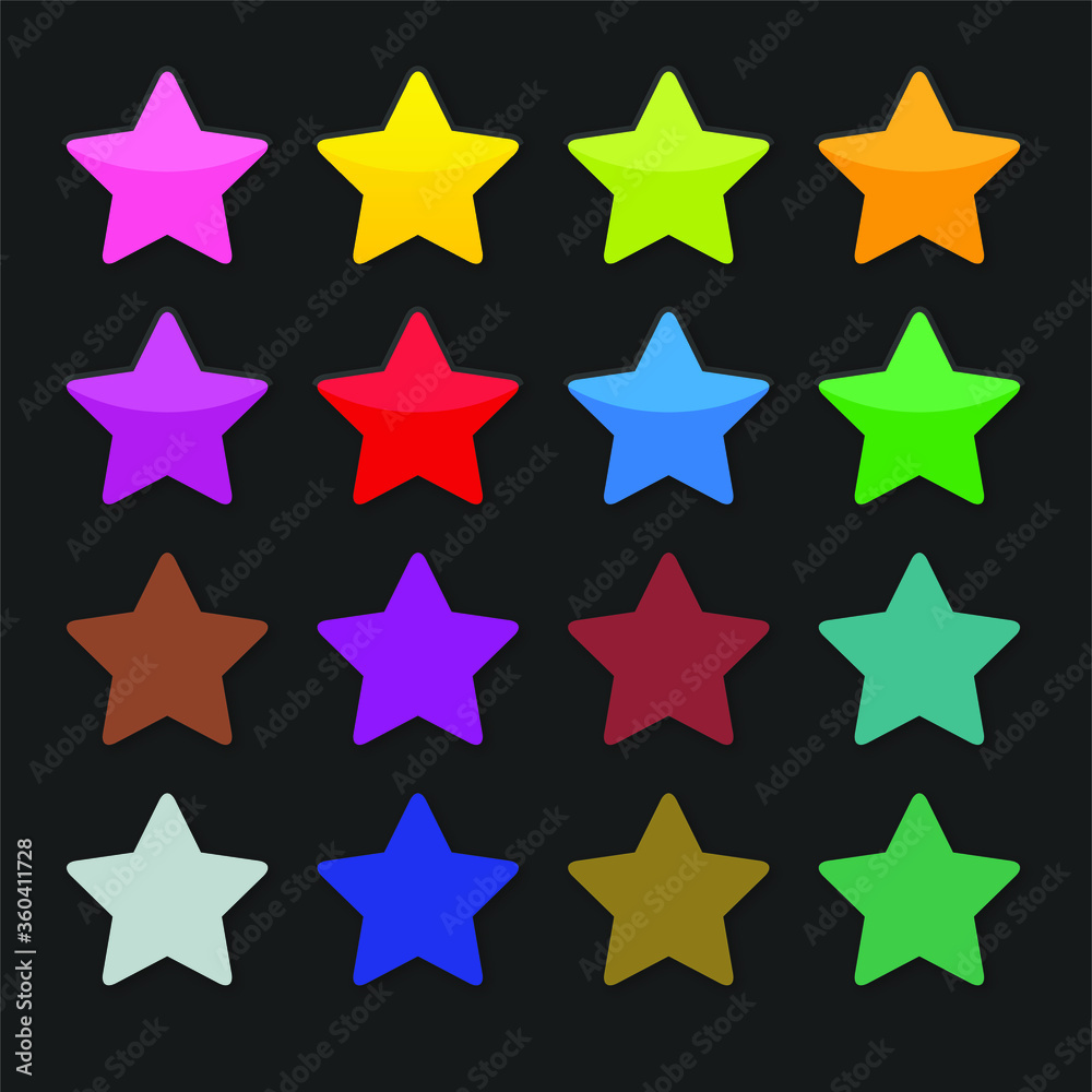 Star icon set vector Star icon set vector