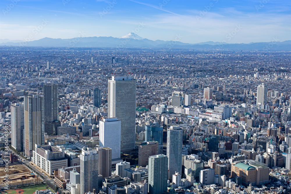 Fototapeta premium 池袋サンシャインビル・池袋周辺・空撮
