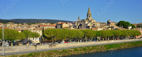 Panoramique sur Bourg-Saint-Andéol (07700), Ardèche en Auvergne-Rhône-Alpes, France
