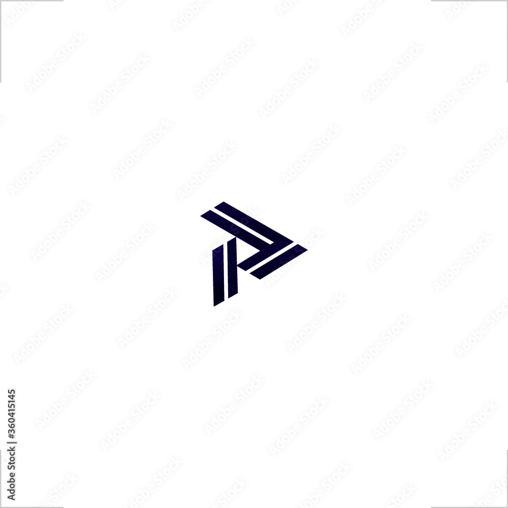 abstract initial P letter logo triangle design abstract initial P letter logo triangle design