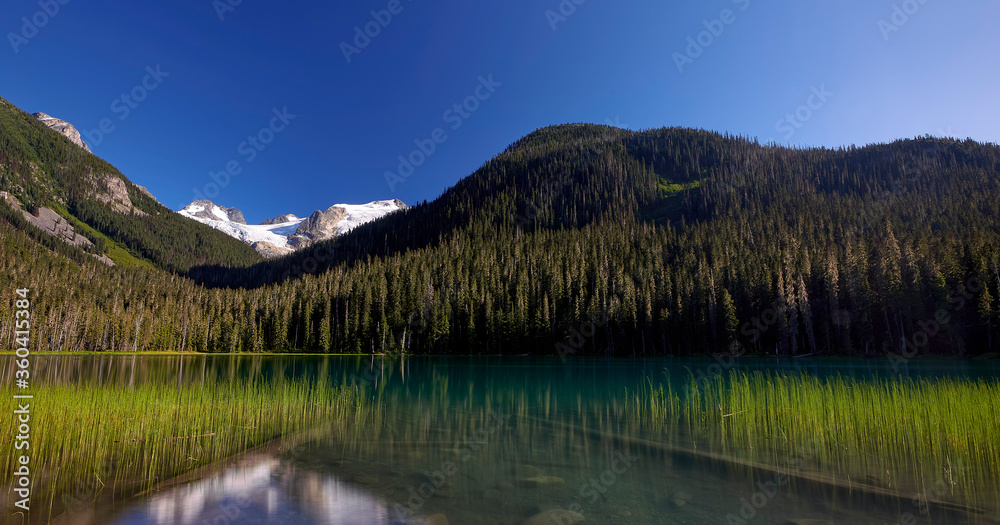 Panoramic Landscape of Lower Joffre Lake, Vancouver, British Columbia, Canada