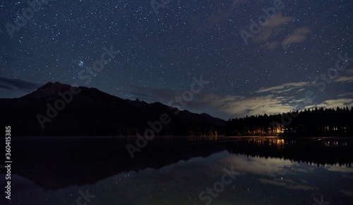 Stars over Two Jack Lake, Banff Alberta