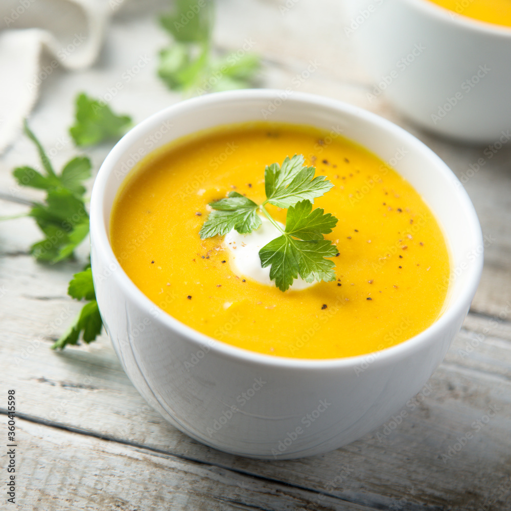Homemade creamy pumpkin soup Homemade creamy pumpkin soup