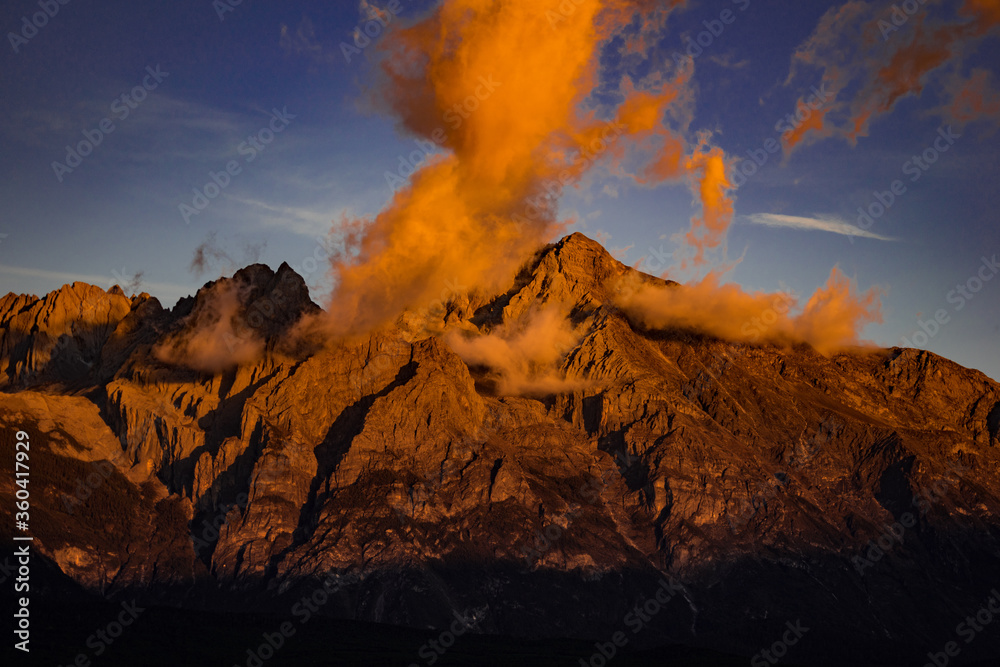 Jade Dragon Snow Mountain area Yulong Xueshan Lijiang Yunnan China 