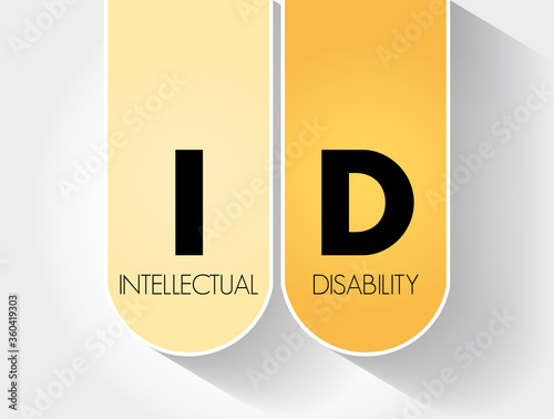 ID - Intellectual Disability acronym, medical concept background photo