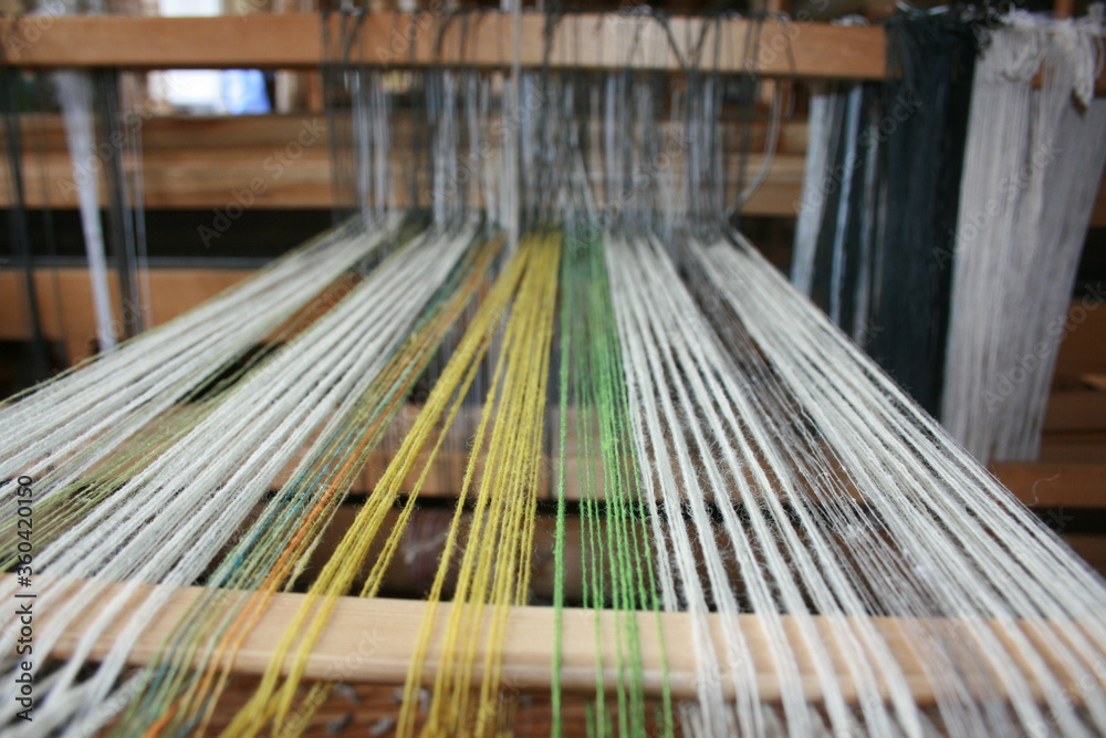 close up of a 
weaving