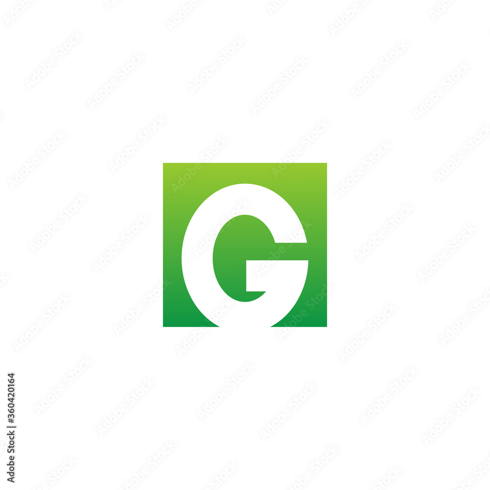 initial letter G logo in square design template initial letter G logo in square design template