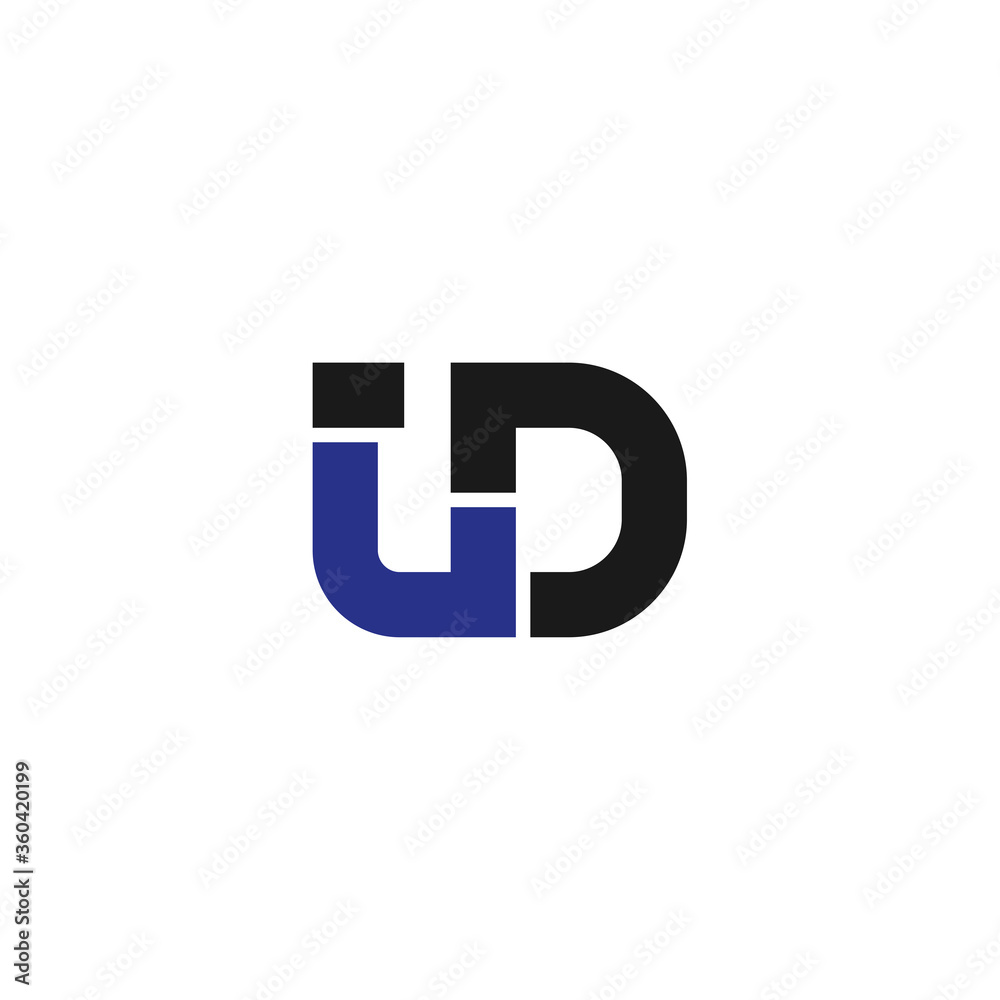 initial letter L and D, LD, DL logo, monogram line art style design template - obrazy, fototapety, plakaty 
