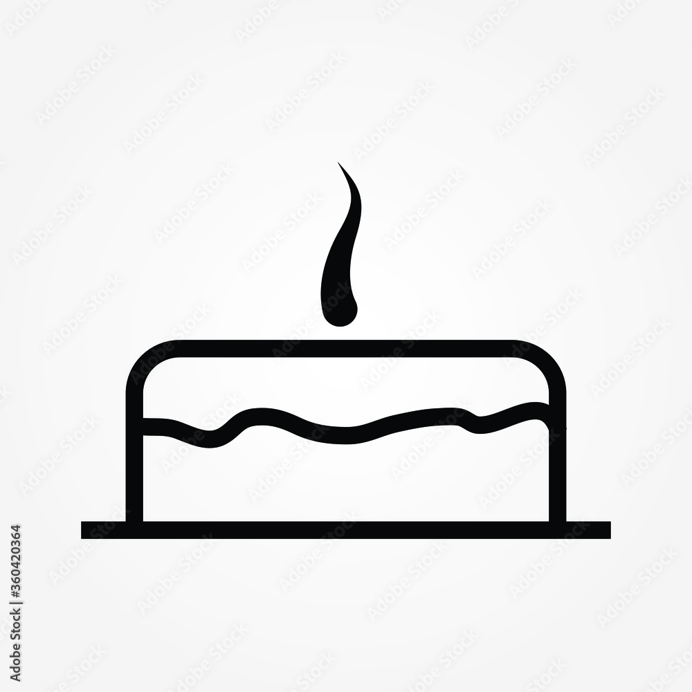 Fototapeta premium birthday cake icon isolated vector