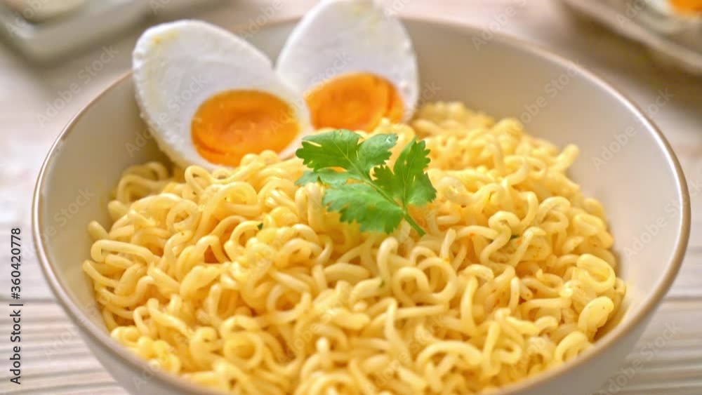instant noodles bowl with salt egg instant noodles bowl with salt egg