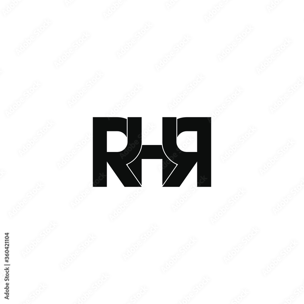 rhr letter original monogram logo design