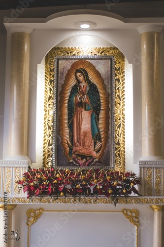 Fényképezés BOGOTA, COLOMBIA - May 12, 2019: Virgen de Guadalupe