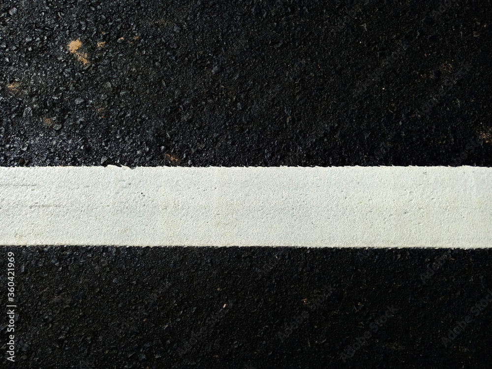 Fototapeta premium Asphalt road in Thailand and white traffic line