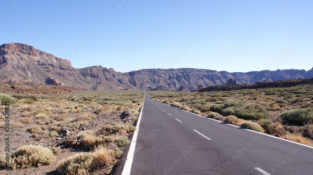 Road in Teide national Park