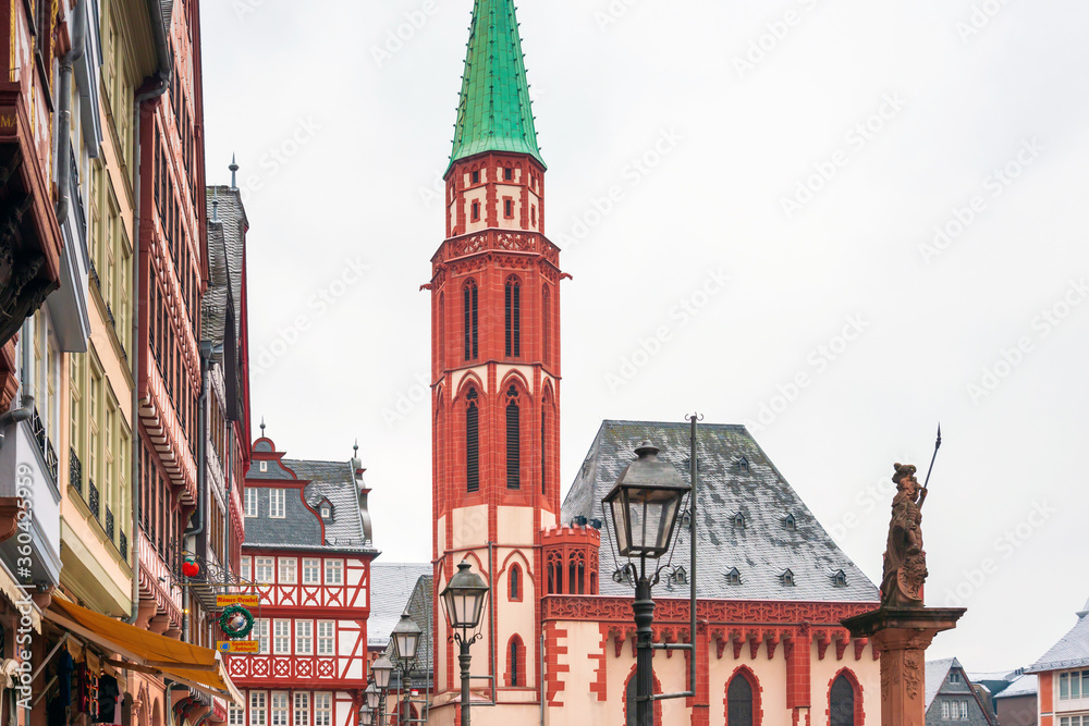 Frankfurt, Germany - January 22, 2019: Old Town of Frankfurt am Main, Germany.