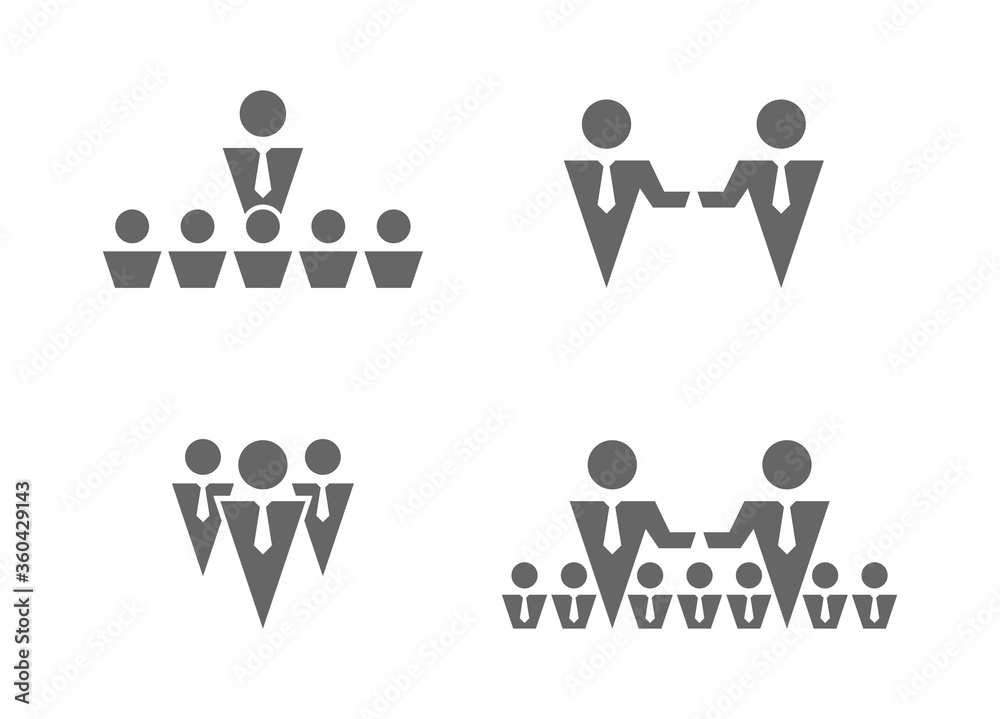 Business people icons set - group of businessmen with different variations - creative icon Business people icons set - group of businessmen with different variations - creative icon