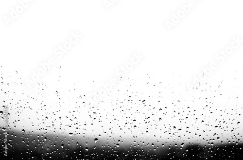  Water drops on the window in black and white