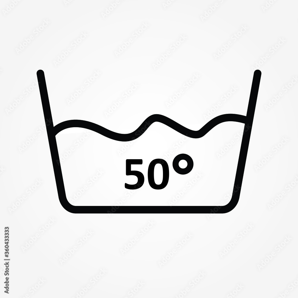 Water temperature 50 deg icon line symbol. Isolated vector illustration of icon sign concept for your web site mobile app logo UI design. Water temperature 50 deg icon line symbol. Isolated vector illustration of icon sign concept for your web site mobile app logo UI design.