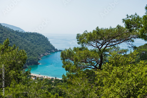 Viewpointy at the path to Kabak beach, Lycian way near Fethiye, Turkey