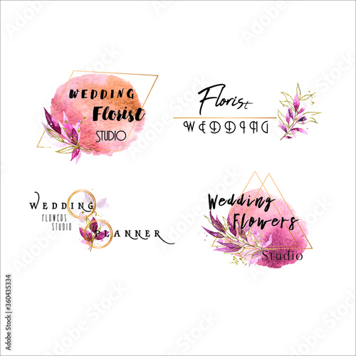 The design of the florist's rose gold logo