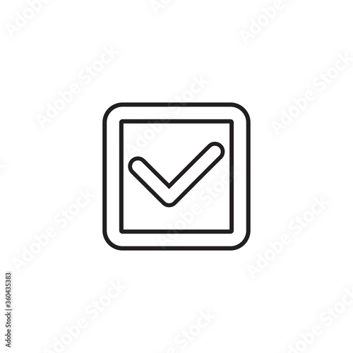 Checklist mark line icon vector