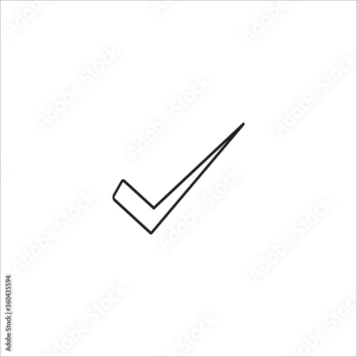 Checklist mark line icon vector
