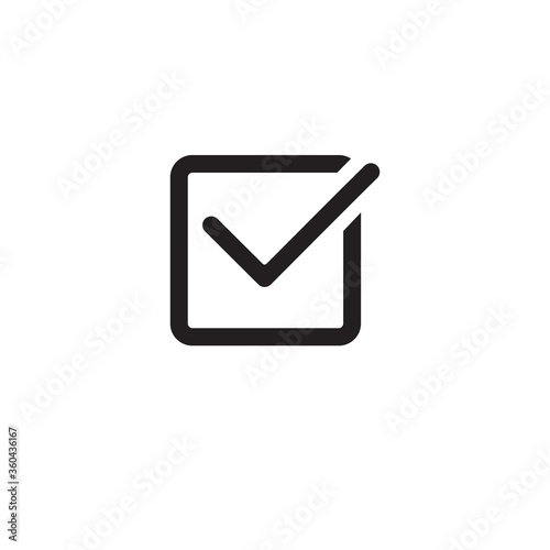 checklist mark line icon vector
