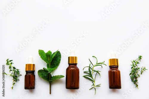 Fototapeta Naklejka Na Ścianę i Meble -  Aroma oil with herbs