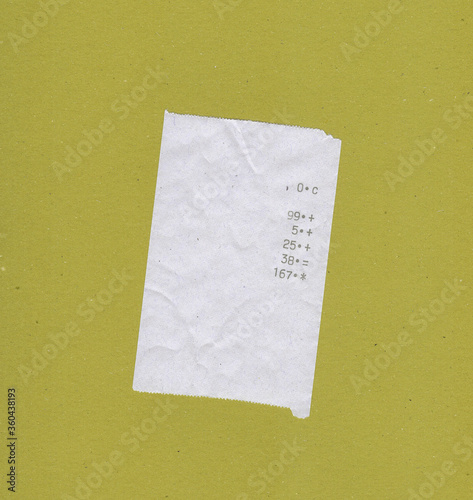 Obraz na plátně bill or receipt
