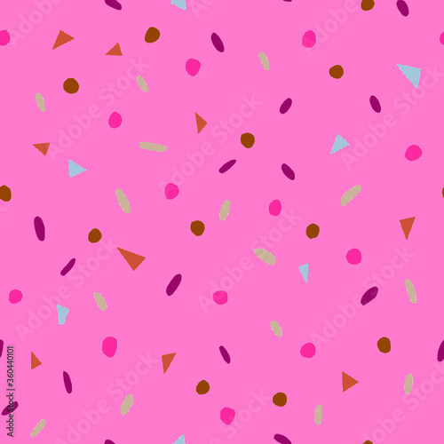 Seamless Festive Pattern in Pink