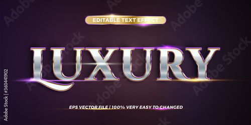 Editable text effect - Luxury word