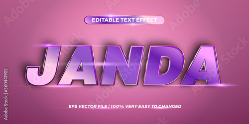 Word Janda - Editable text effect style photo