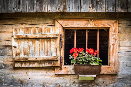 old wooden window at a house