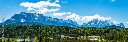 view from Schwarzkopf mountain near Wallgau - Bavaria © fottoo
