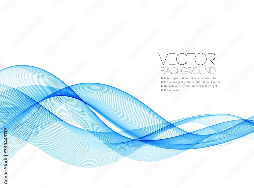 Abstract colorful vector background, color wave for design brochure, website, flyer. - obrazy, fototapety, plakaty 