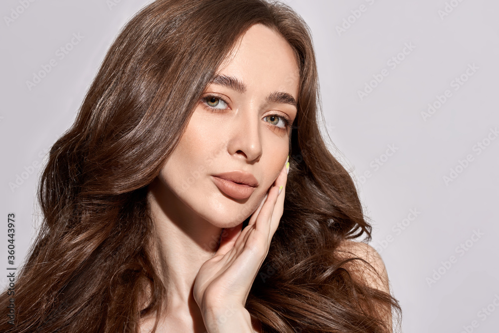 Portrait of beautiful and sexy young woman with fresh skin and long hair Portrait of beautiful and sexy young woman with fresh skin and long hair